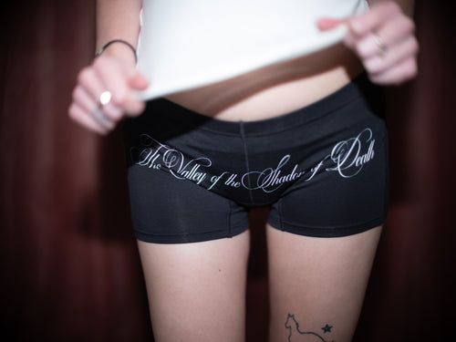 FEAR NO EVIL mini shorts